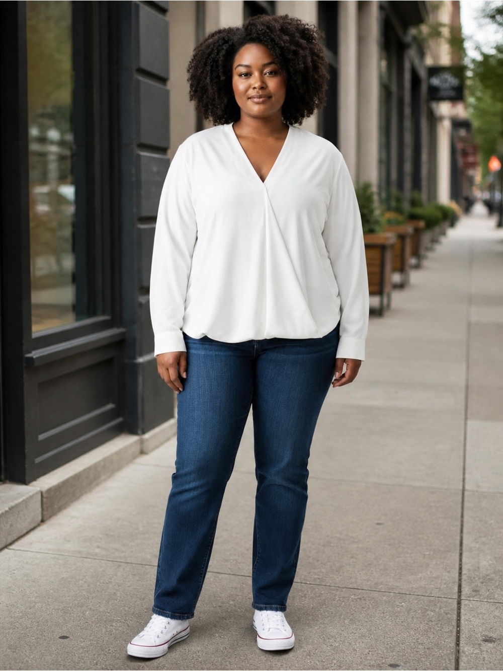 Port-authority Women's White Blouse